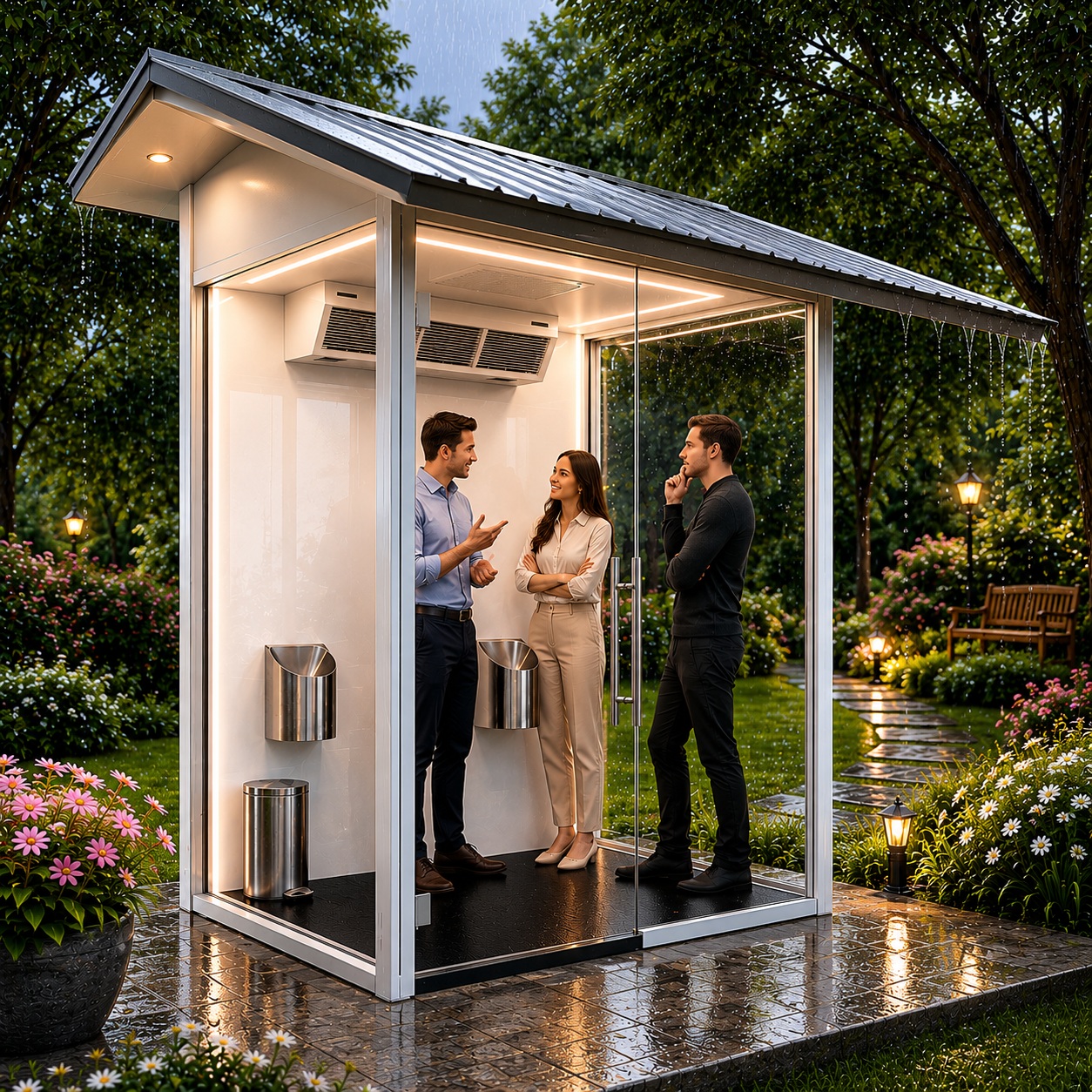 open area smoking pod