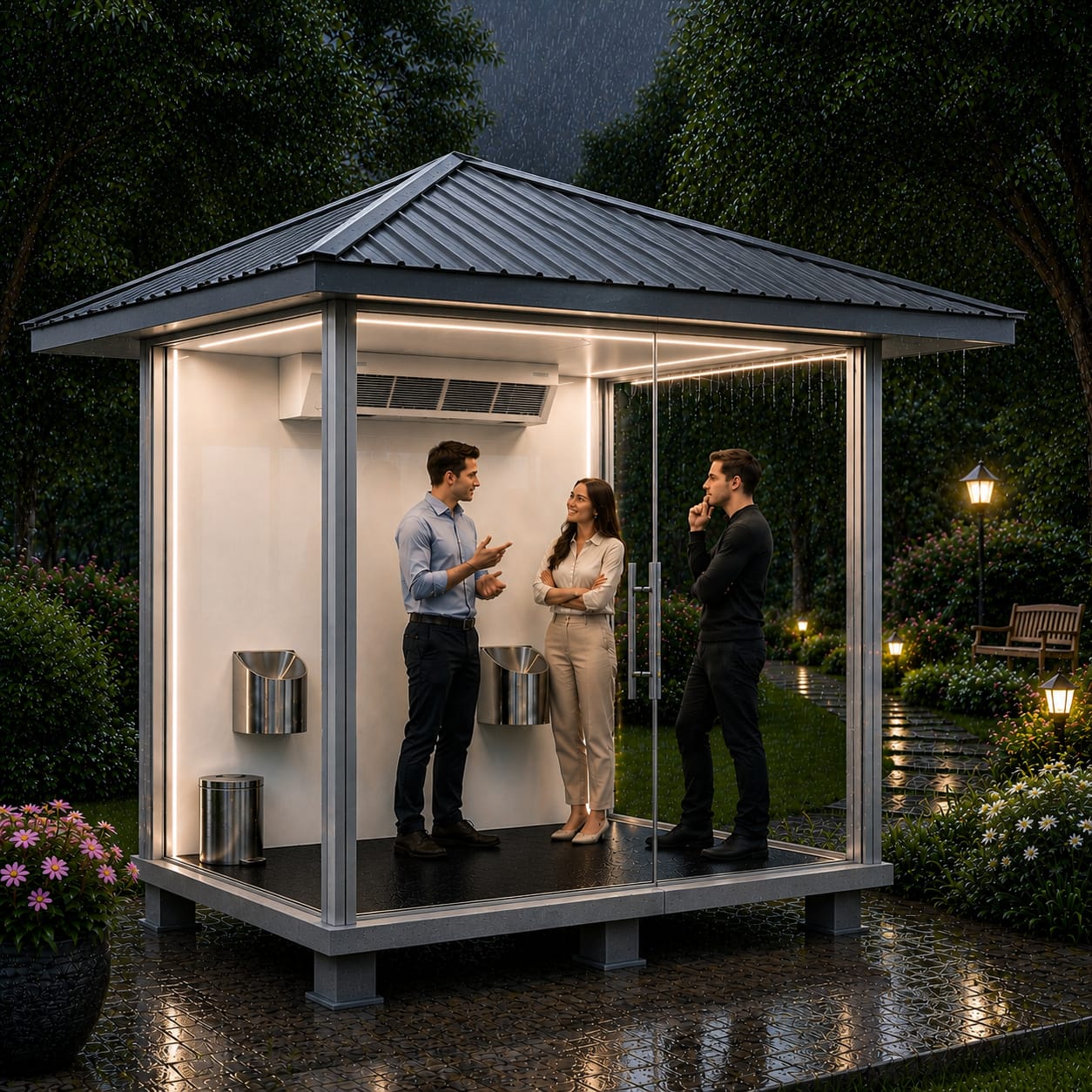 outdoor smoking pod