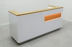 Niveeta Modular White Reception Desk